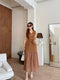V-neck Sleeveless Blouse With Skirts Sets